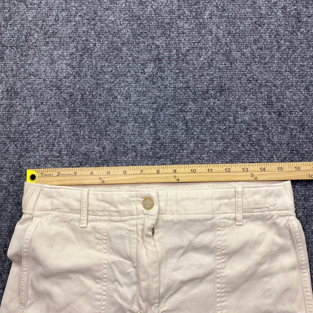 Banana Republic Womens M Cream Lyocell Linen‎ Tapered Utility Pants Grunge